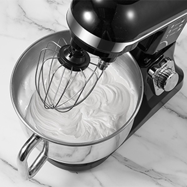 Stand Mixer, Kitchen Electric Mixer, Tilt-Head Food Dough Mixer 6-Speed with Whisk, Double Dough Hook, Mixing Beater & Splash Guard for Baking, Cake, Cookie, Kneading