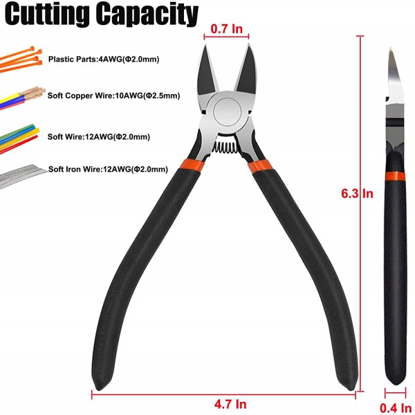 Wire Cutter Precision Side Cutter 6 Inch Cutting P...