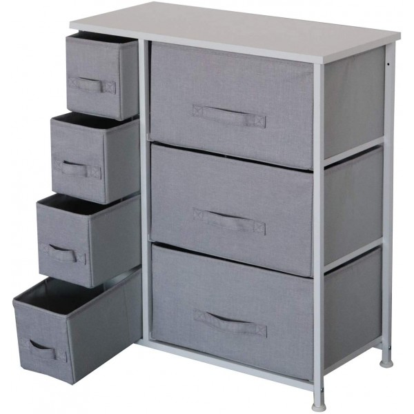 Storage Tower with 7 Drawers, 3 4 Tier Dresser for...