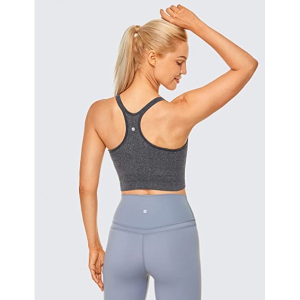 YOGA Women's Longline Seamless Ribbed Sports Bra P...