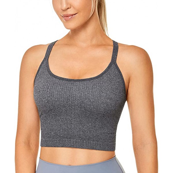 YOGA Women's Longline Seamless Ribbed Sports Bra P...