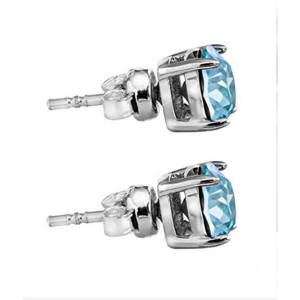      Stud Silver Earrings for Women made with Crystals 