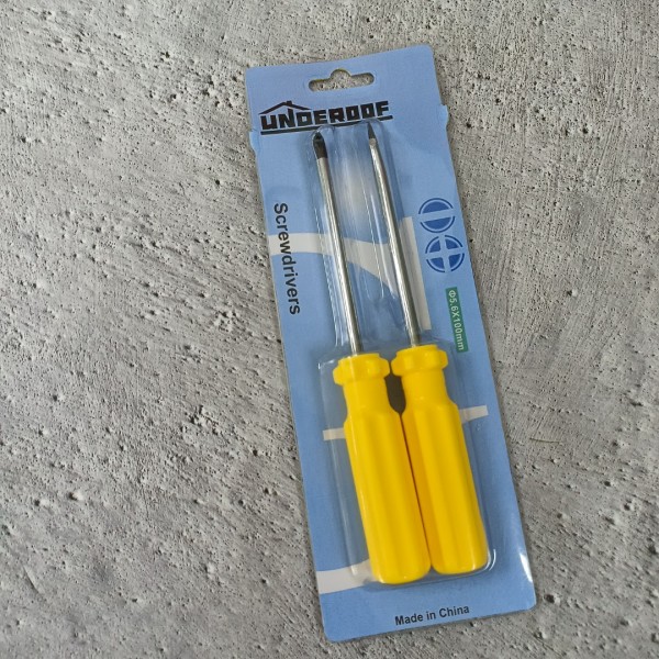 UNDEROOF Screwdrivers Long Blade Slotted and Phillips Screwdriver Set 