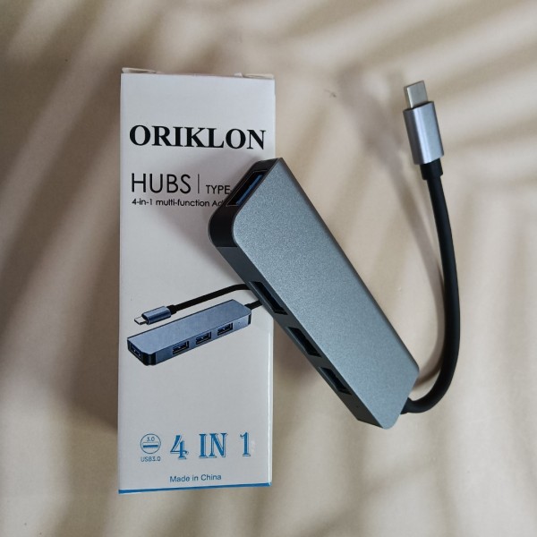 ORIKLON hubs USB Hub, 4-Port USB 3.0 Hub Ultra-Slim Data USB Splitter Charging Supported 