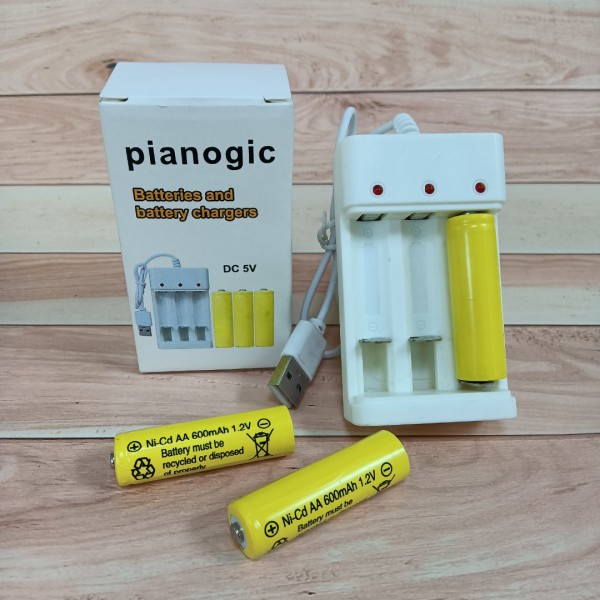 pianogic Batteries and battery chargers Rechargeable AA Batteries 1600mAh and Rechargeable Battery Charger