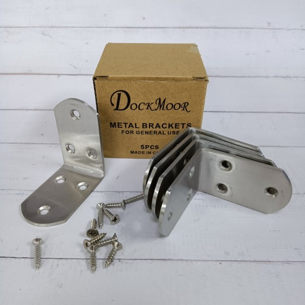 DOCKMOOR metal brackets for general use Corner Brace, Heavy Duty Double Wide L Bracket