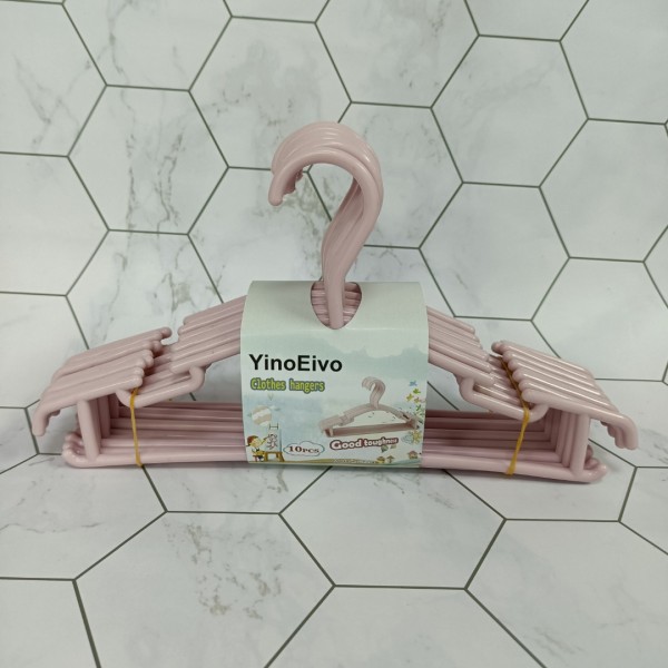 YinoEivo Clothes hangers Pink Plastic Hangers for ...